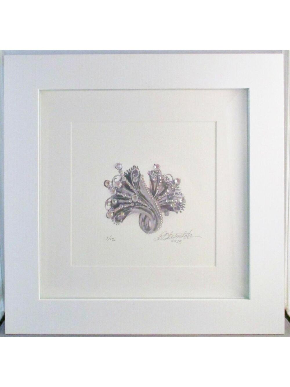 Wall Jewels by Rick Olivadoti mixed media, pencil, ink, Swarovski crystals 1/12